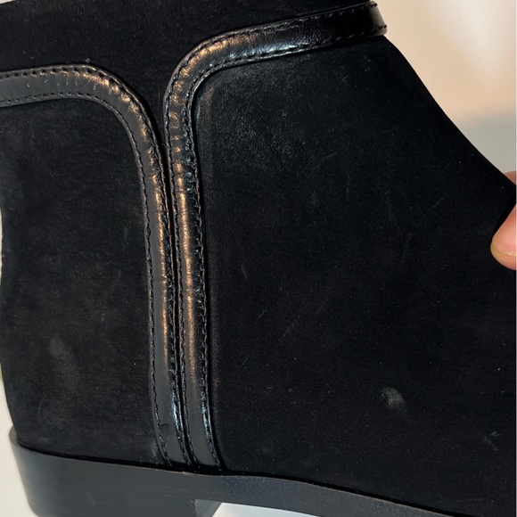 Louise et Cie Black Leather Booties W 7 Lo-Zakiria - Picture 8 of 8
